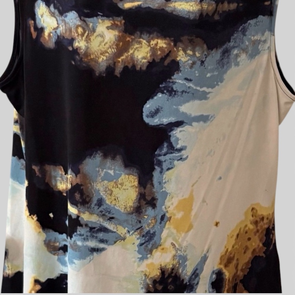 DKNY Abstract Print Sleeveless Tunic - Picture 2 of 8